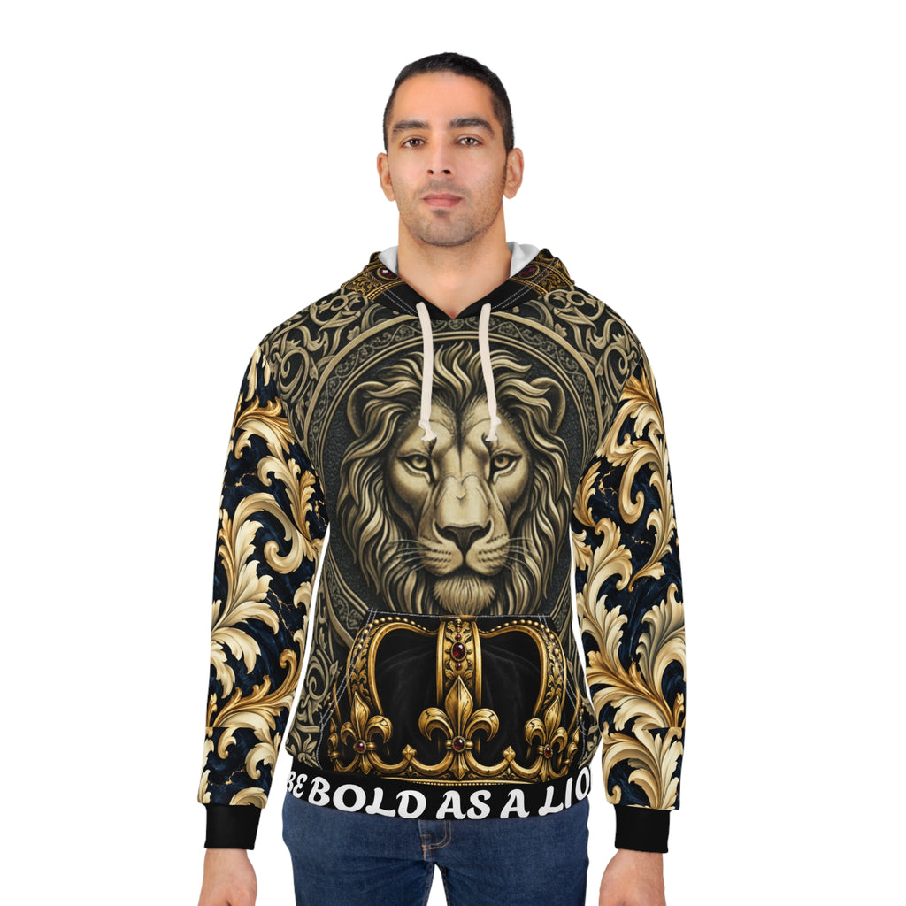 Lion Emblem Hoodie — "Be Bold as a Lion"