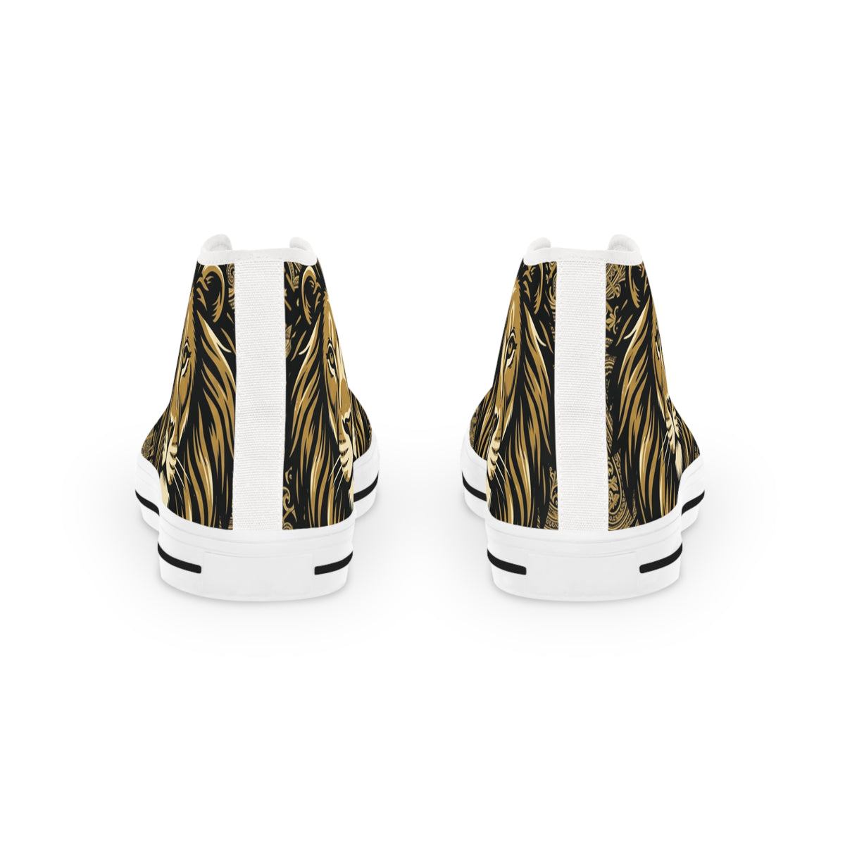 Lion Graphic High-Top Sneakers — "Fear No Evil" Statement Shoes