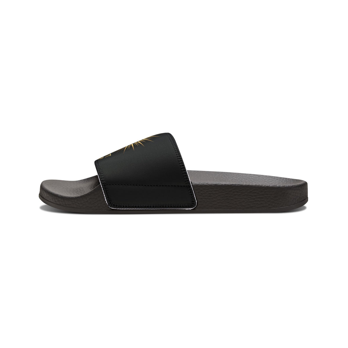 Lion Graphic Slide Sandals — "Lions Don't Lose Sleep" Removable Strap Slides