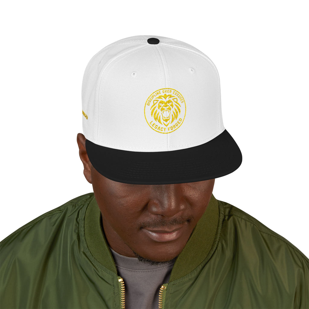 Embroidered Lion Crest Snapback Hat