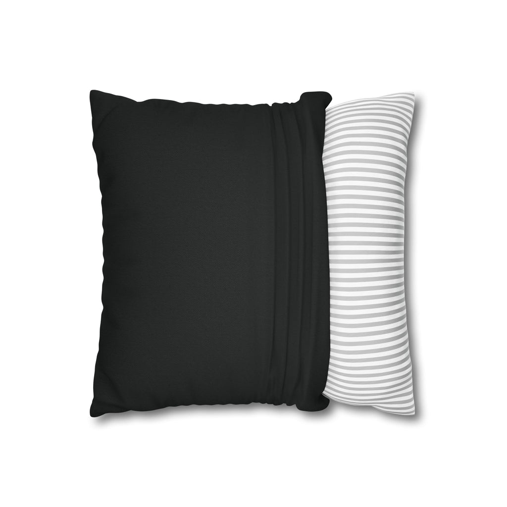Gold Crown Decorative Pillowcase — Royal Black Throw Pillow Cover