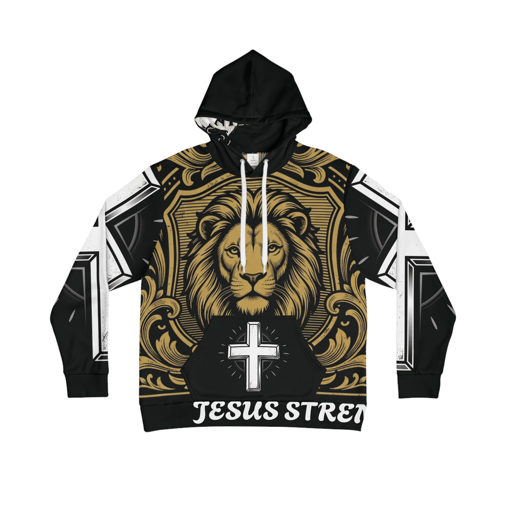 Jesus Strength Lion Hoodie — Christian Faith