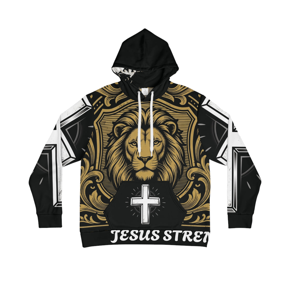 Jesus Strength Lion Hoodie — Christian Faith