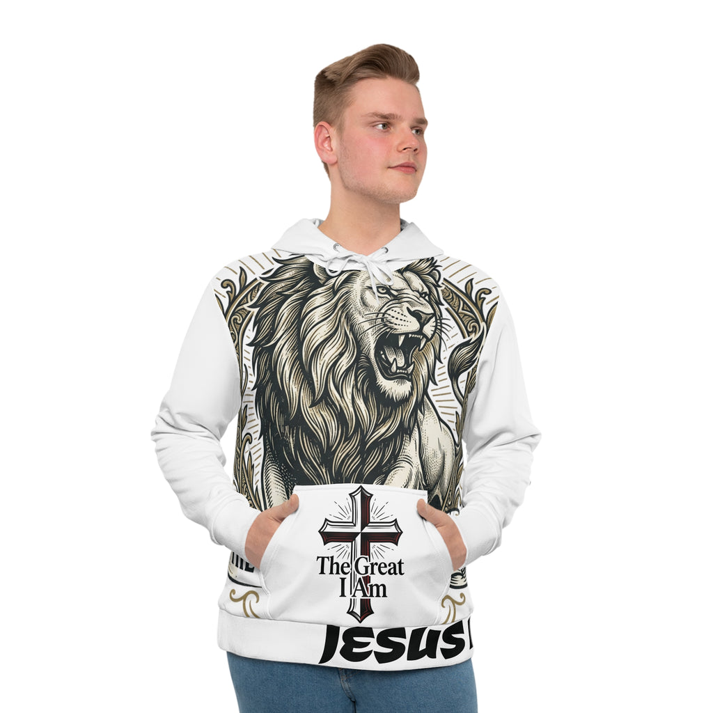 Christian Lion Hoodie — "The Lord Is My Strength and My Shield" (Psalm 28:7) LegacyForged™