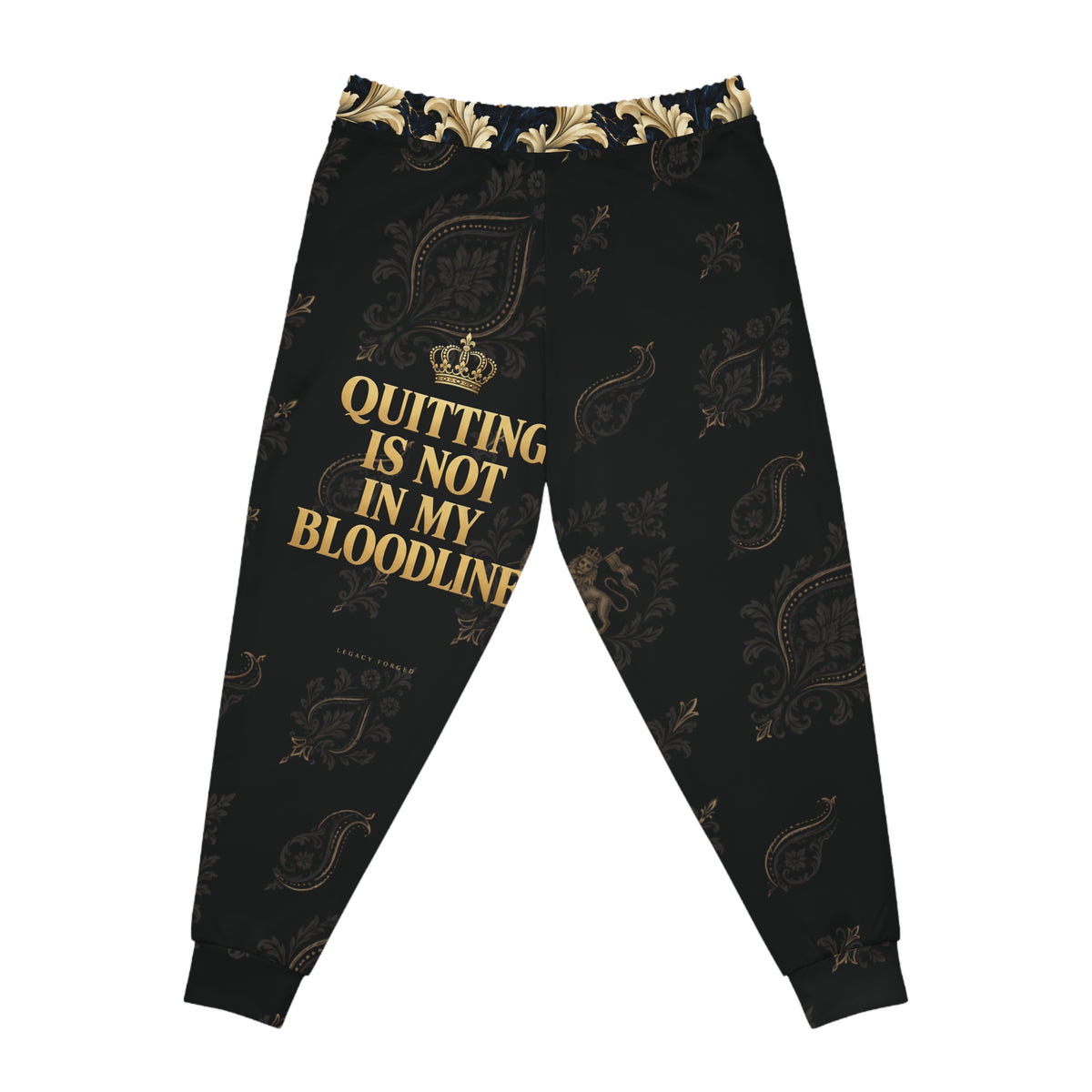 Motivational Joggers — "Quitting Is Not In My Bloodline" Athletic Pants LegacyForged™