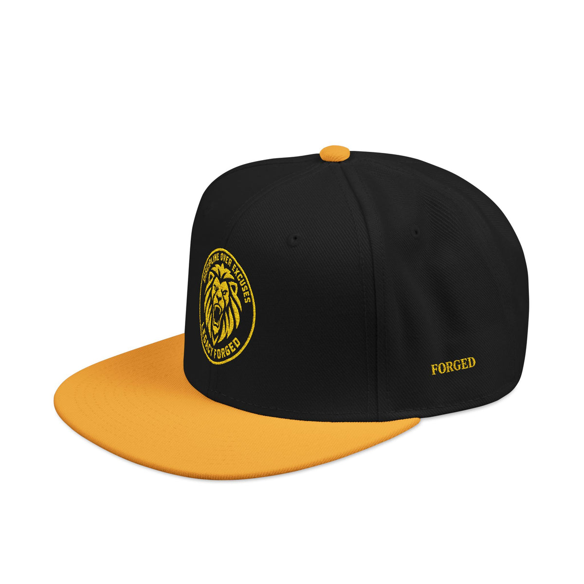 Embroidered Lion Crest Snapback Hat