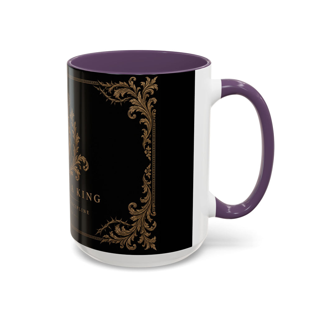 Train Like a King Coffee Mug — Lion Crown Motivational Black Tea Mug (11/15oz)