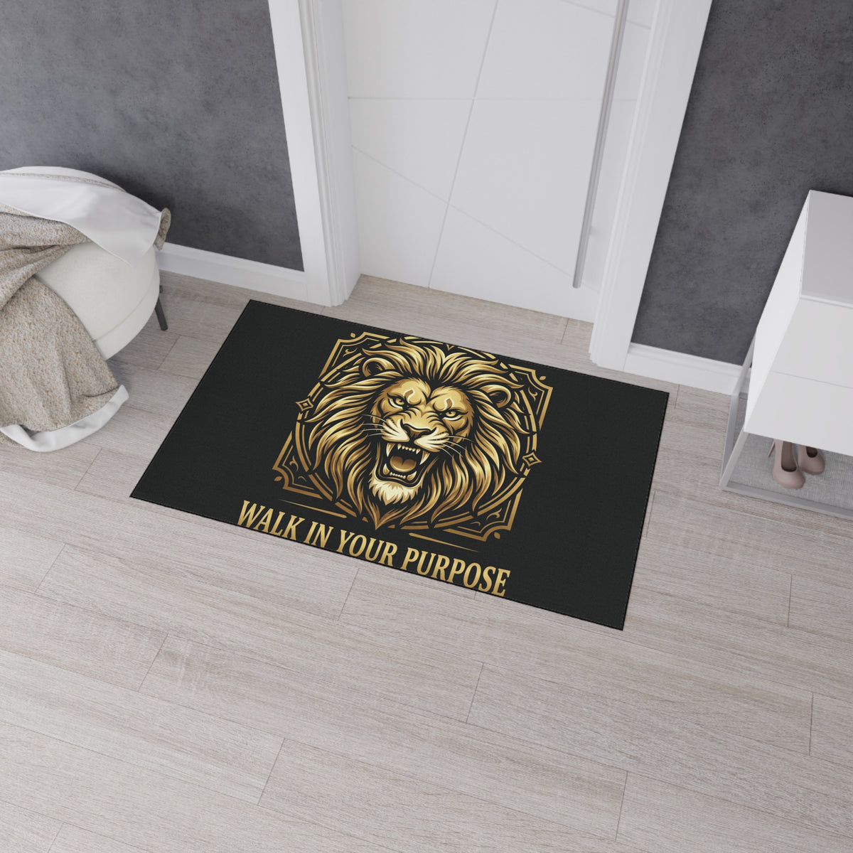 Lion 'Walk In Your Purpose' Heavy Duty Floor Mat