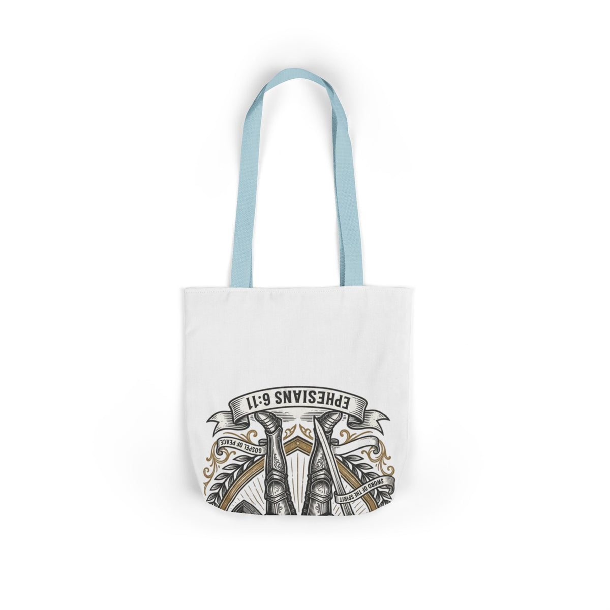 Canvas Tote - "The Full Armor of God" Knight Christian Tote Bag