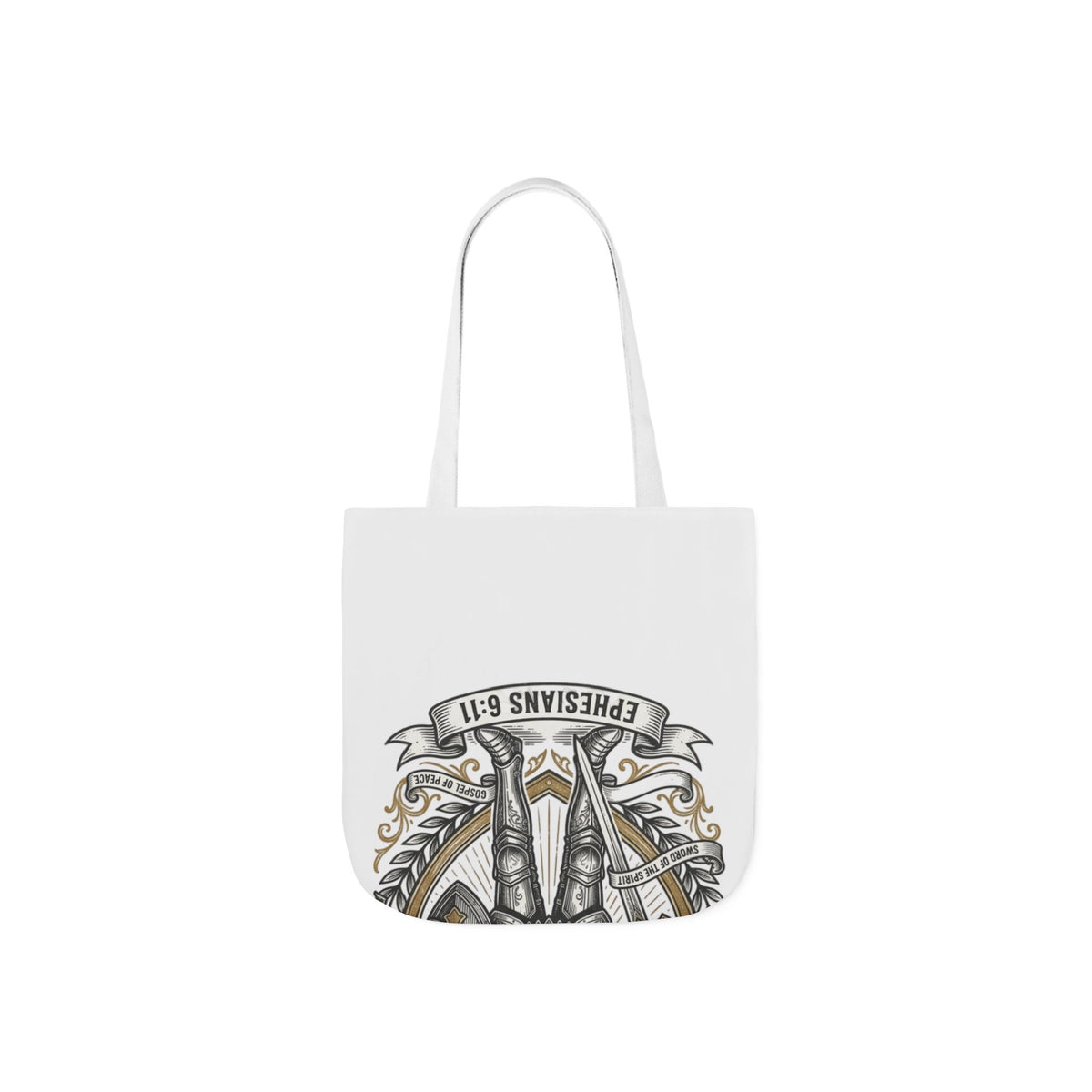 Canvas Tote - "The Full Armor of God" Knight Christian Tote Bag