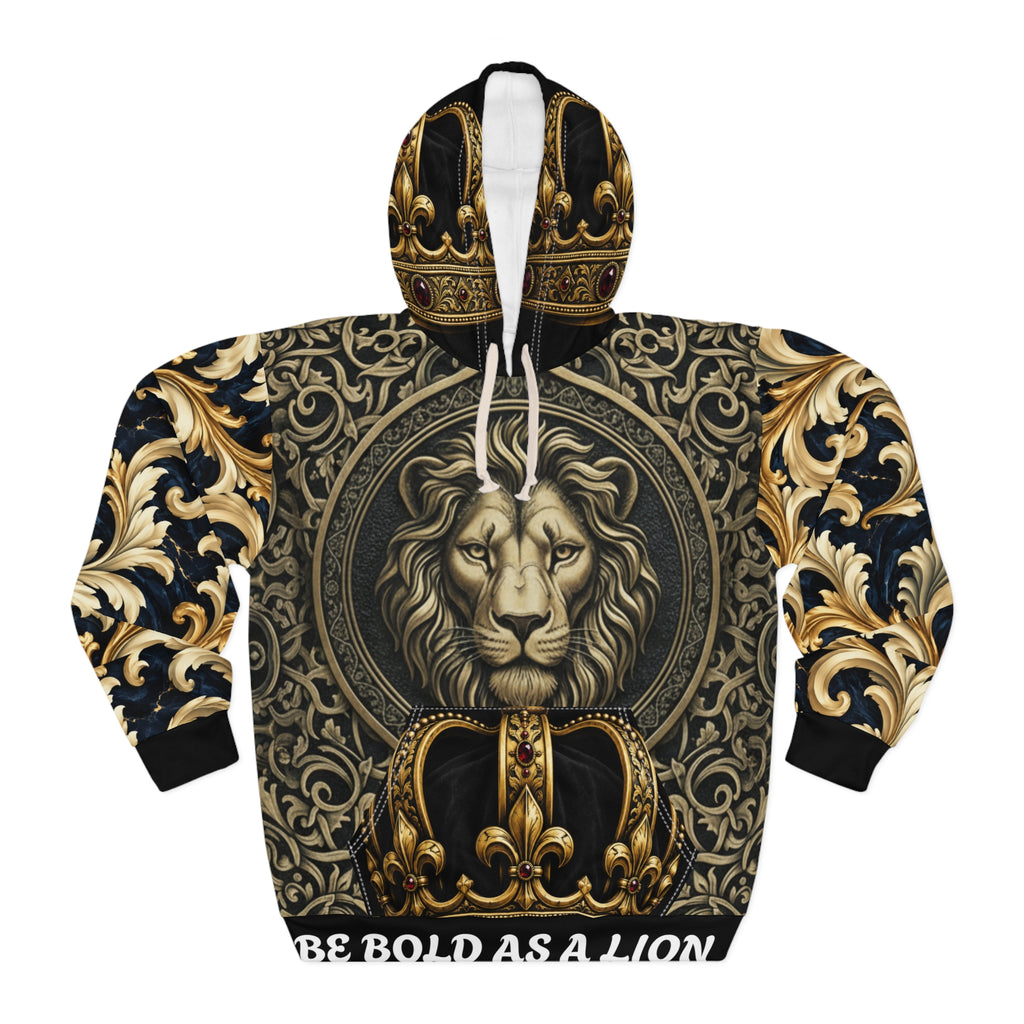 Lion Emblem Hoodie — "Be Bold as a Lion"