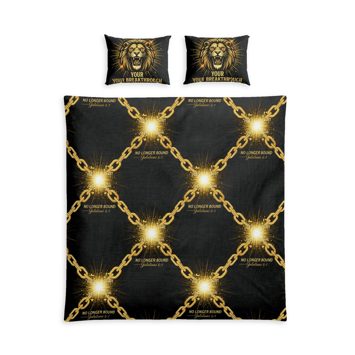 Lion & Gold Chain Cotton Duvet Set