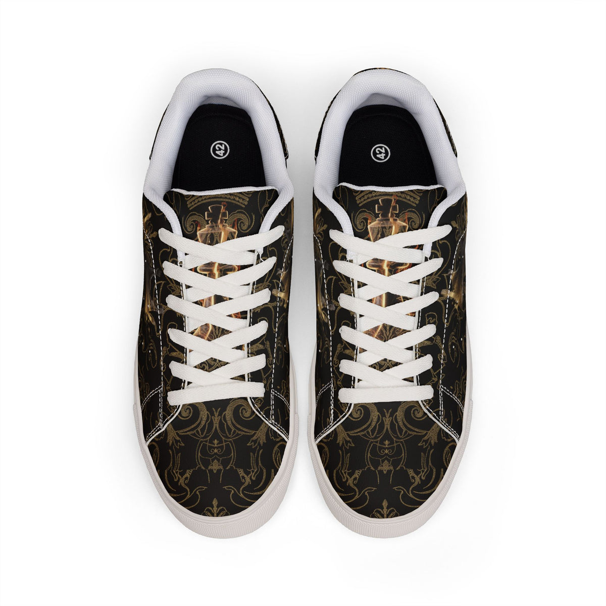 Walk Your Path Low-Tops — Dark Baroque Leather Sneakers LegacyForged™