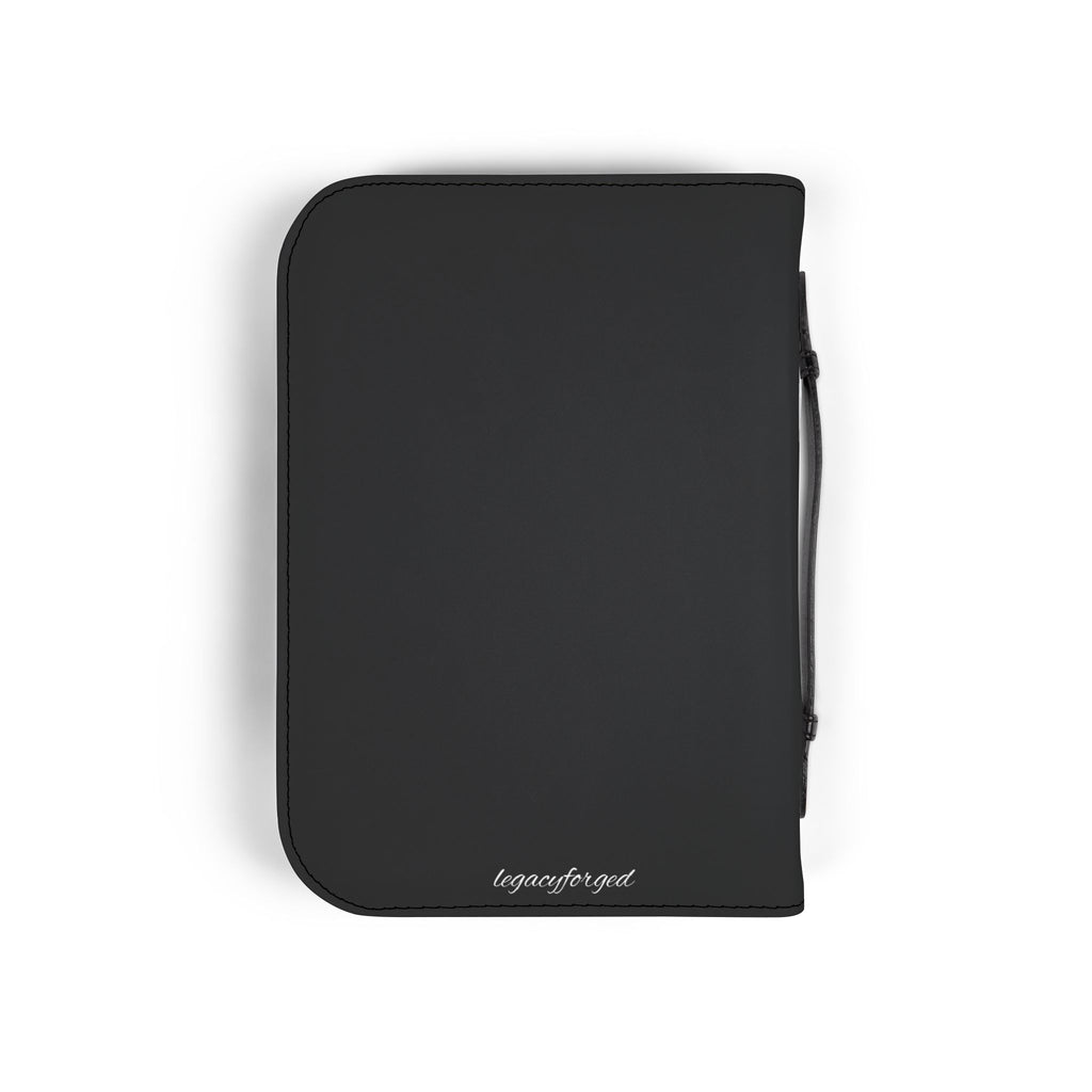 Bible Cover — "Pray • Prepare • Execute" Sword & Open Bible Zippered Cover LegacyForged™