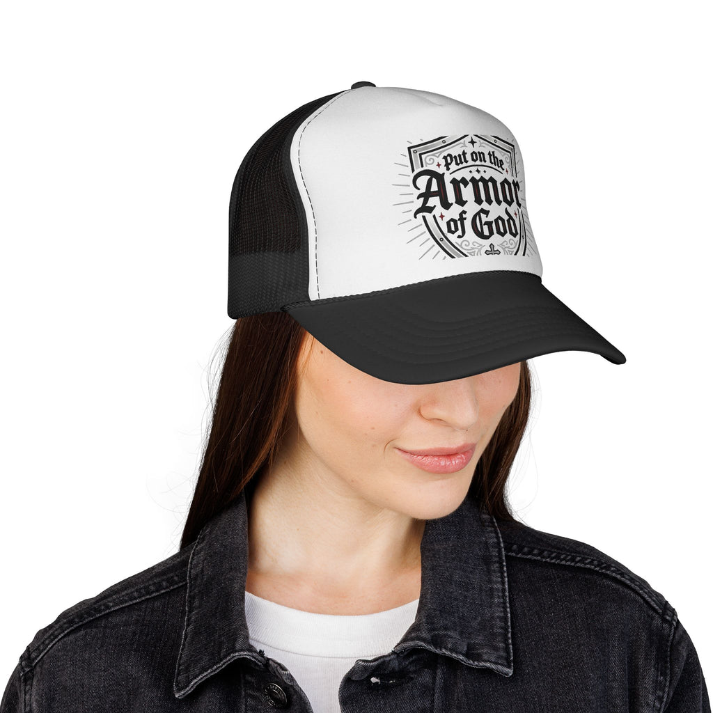 Armor of God Trucker Cap — Christian Faith Shield Hat