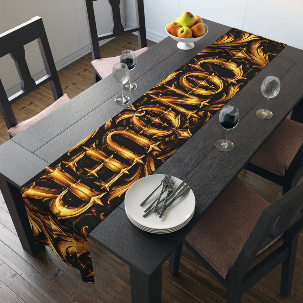 CONQUER | Mystical Golden Celestial Table Runner