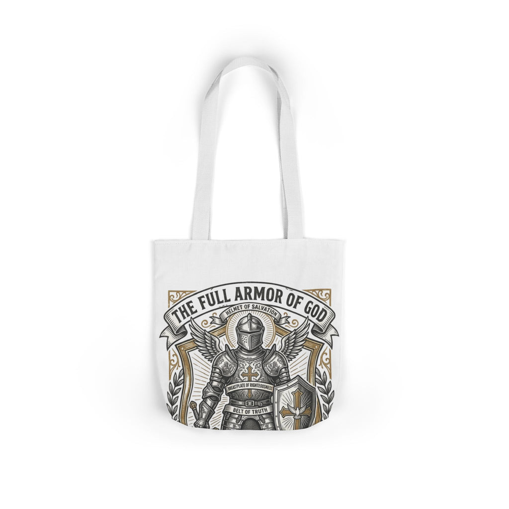 Canvas Tote - "The Full Armor of God" Knight Christian Tote Bag