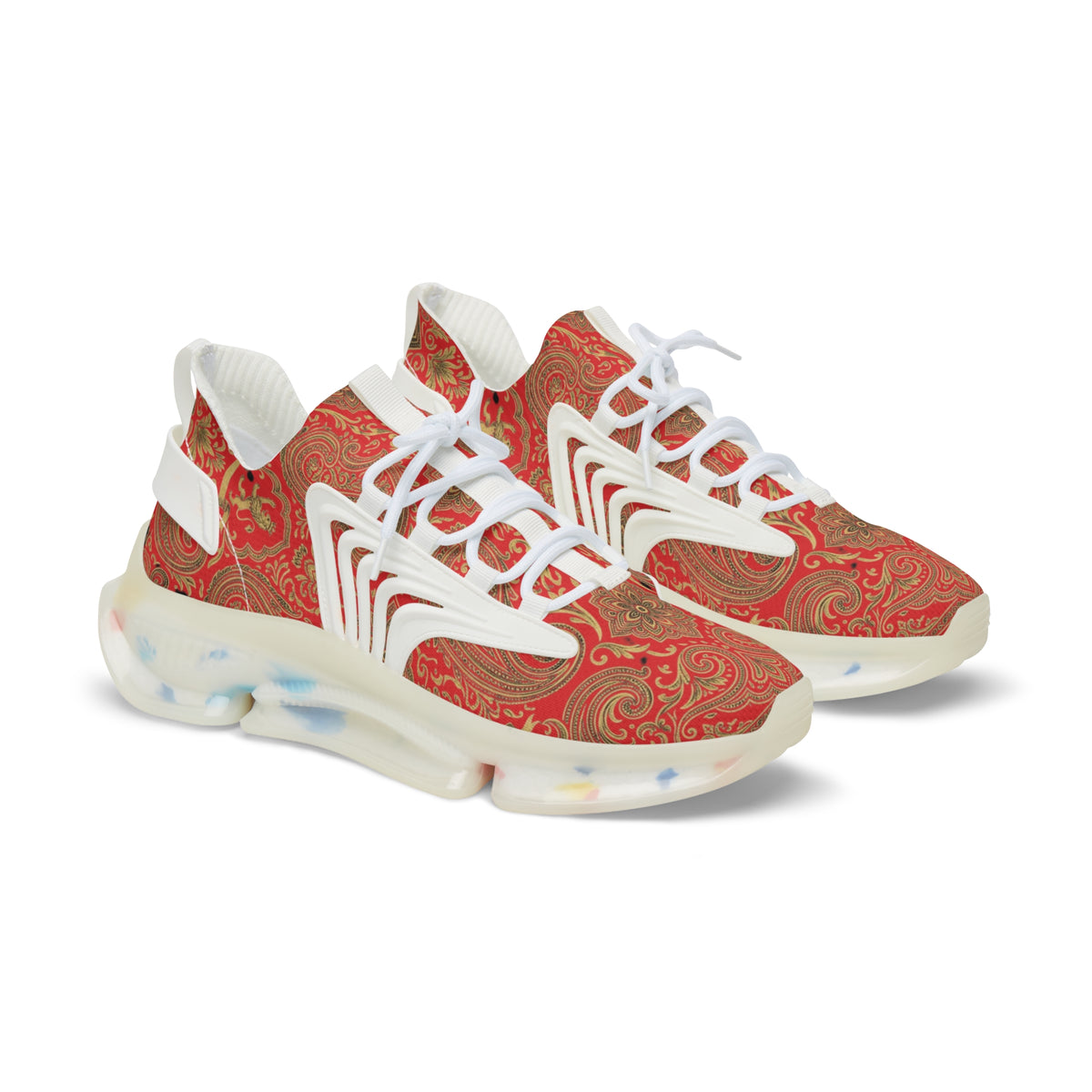 Forged Heritage — Baroque Paisley Mesh Sneakers