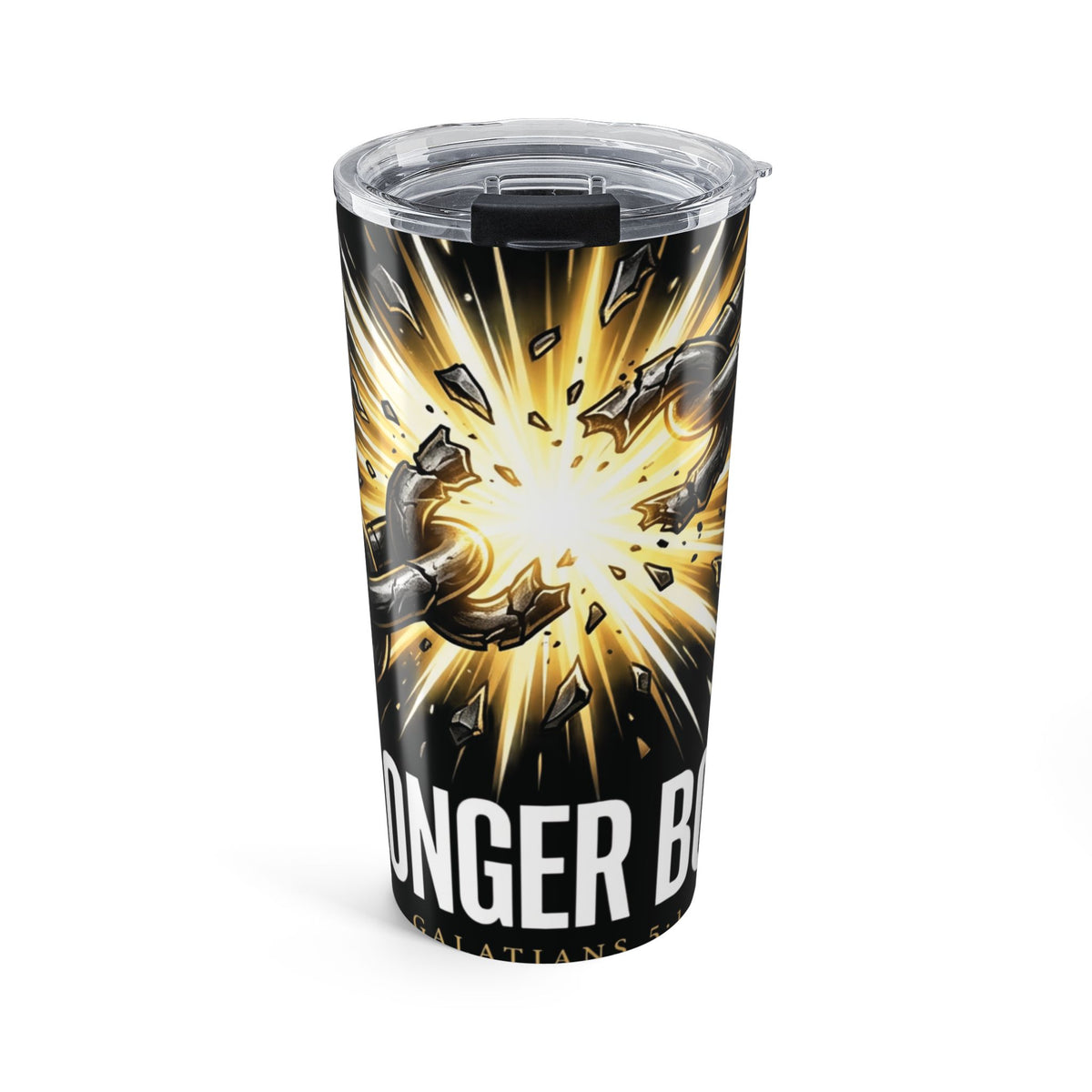 Tumbler — “Longer Boot” Break Chains Design 20oz Insulated Travel Mug