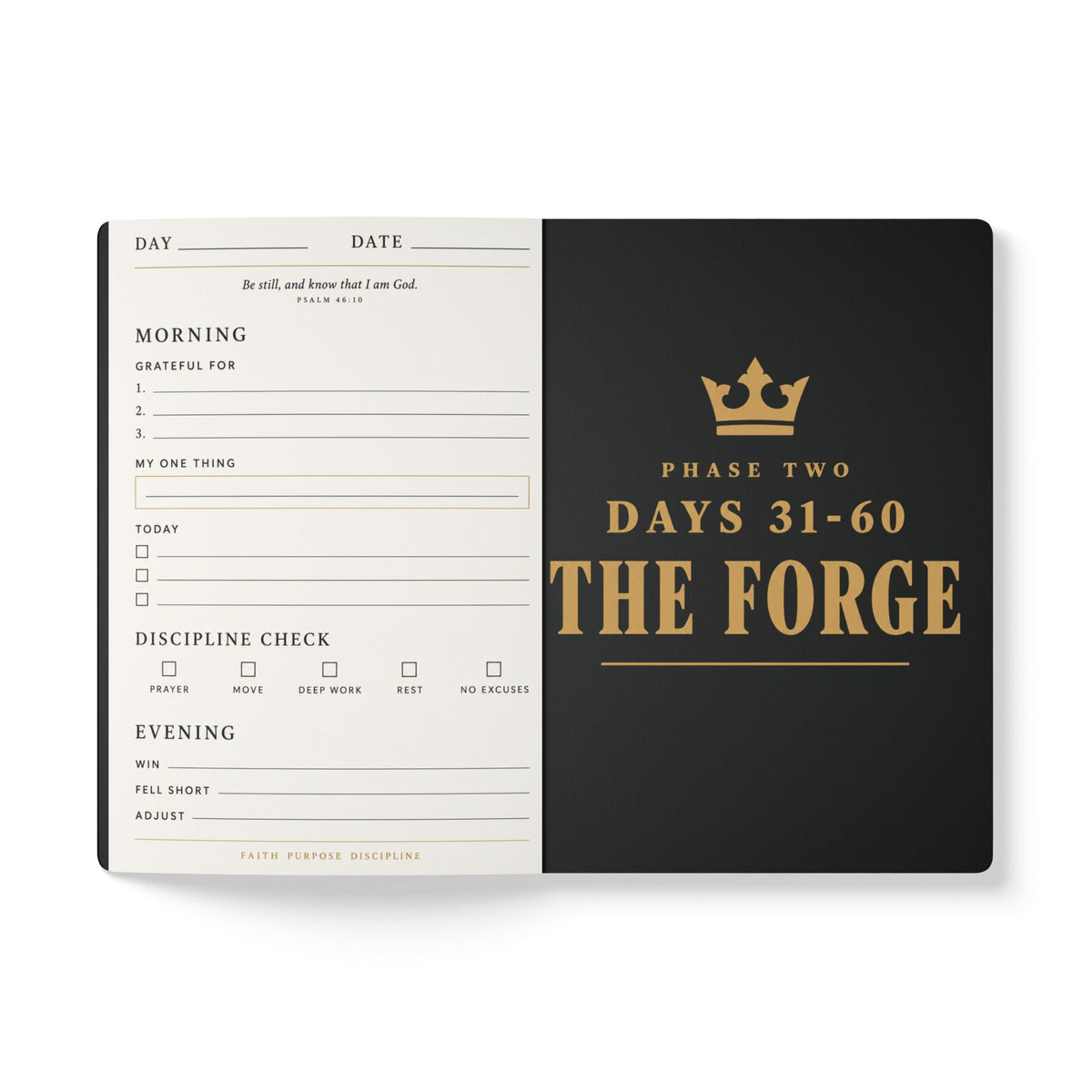 Purpose Planner Softcover Journal — 'Ninety Days, One Action a Day' Goal Planner LegacyForged™