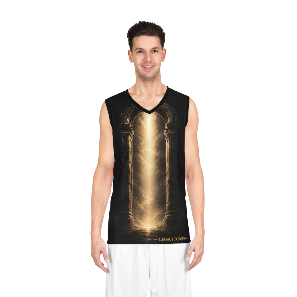 Basketball Jersey — 'Legacy Forged' Archway Design (Faith • Purpose • Discipline) LegacyForged™