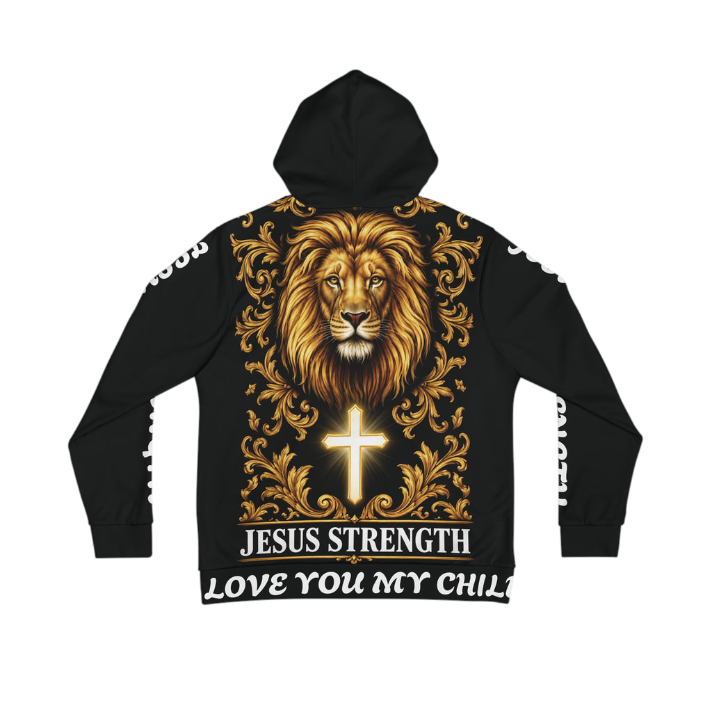 Christian Lion Hoodie — "Jesus Strength"