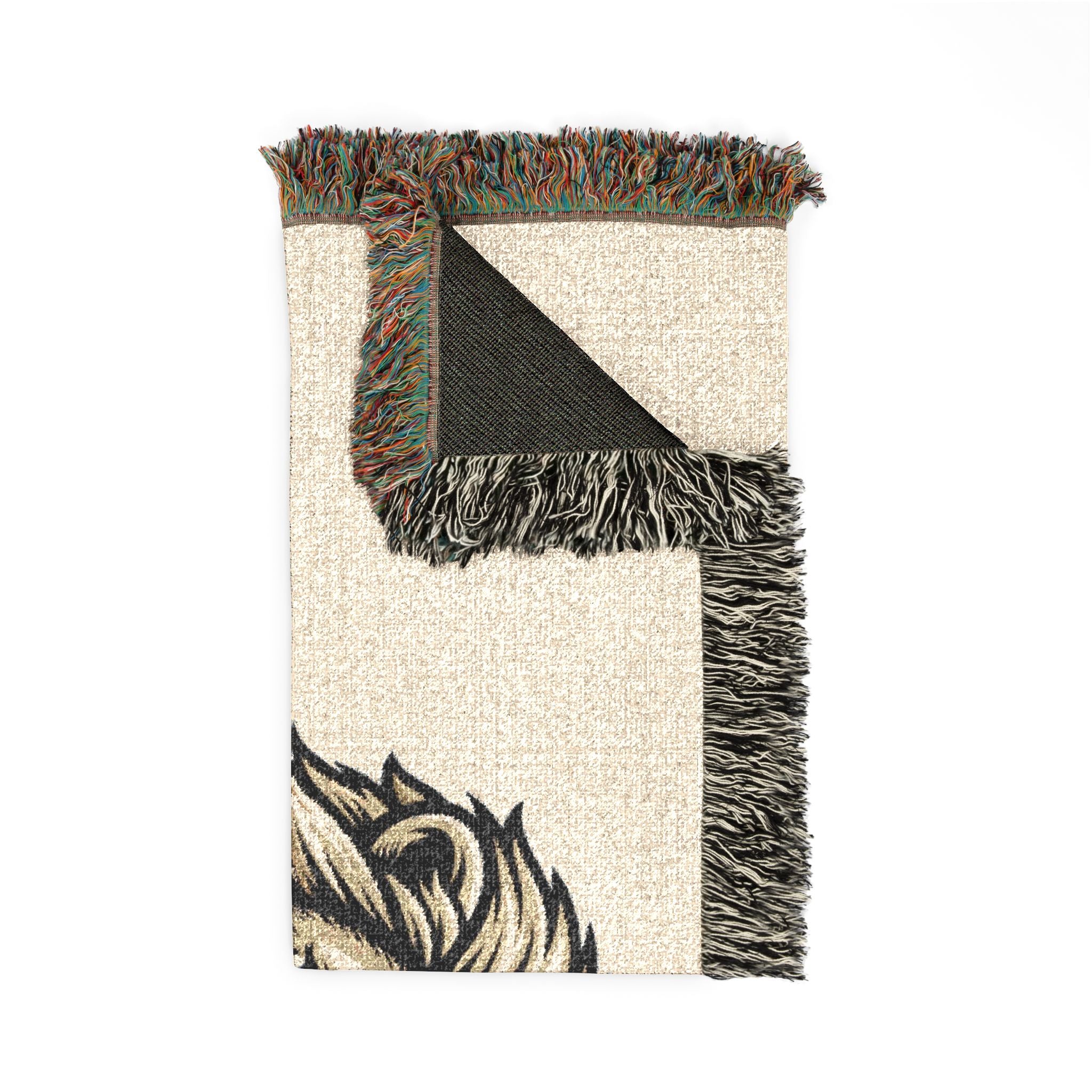 Faith Purpose Discipline Lion Woven Blanket — Inspirational Throw for Home & Church