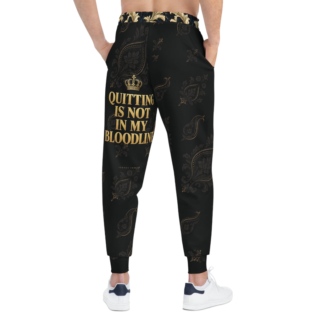 Motivational Joggers — "Quitting Is Not In My Bloodline" Athletic Pants LegacyForged™