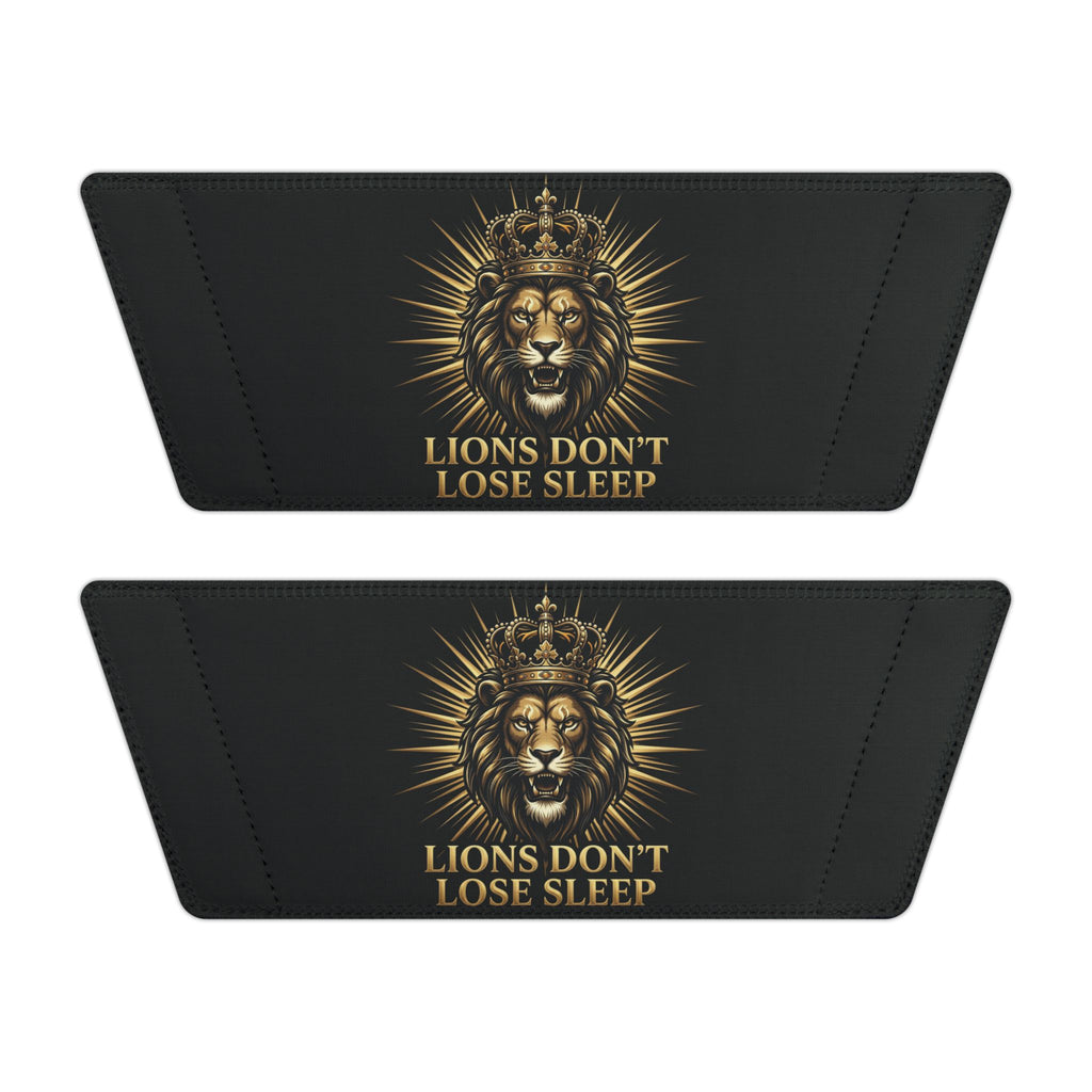 Lion Graphic Slide Sandals — "Lions Don't Lose Sleep" Removable Strap Slides