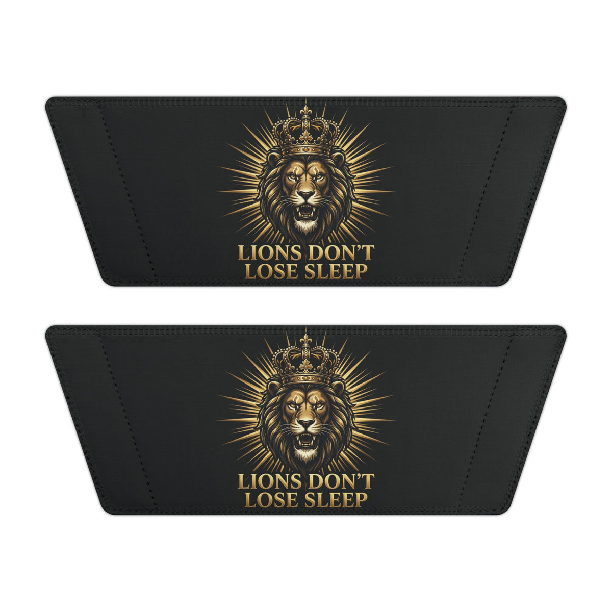 Lion Graphic Slide Sandals — "Lions Don't Lose Sleep" Removable Strap Slides