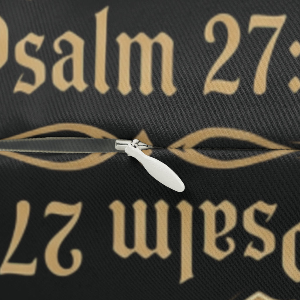Christian Lumbar Pillow – "The Lord is My Light and My Salvation" Decorative Accent