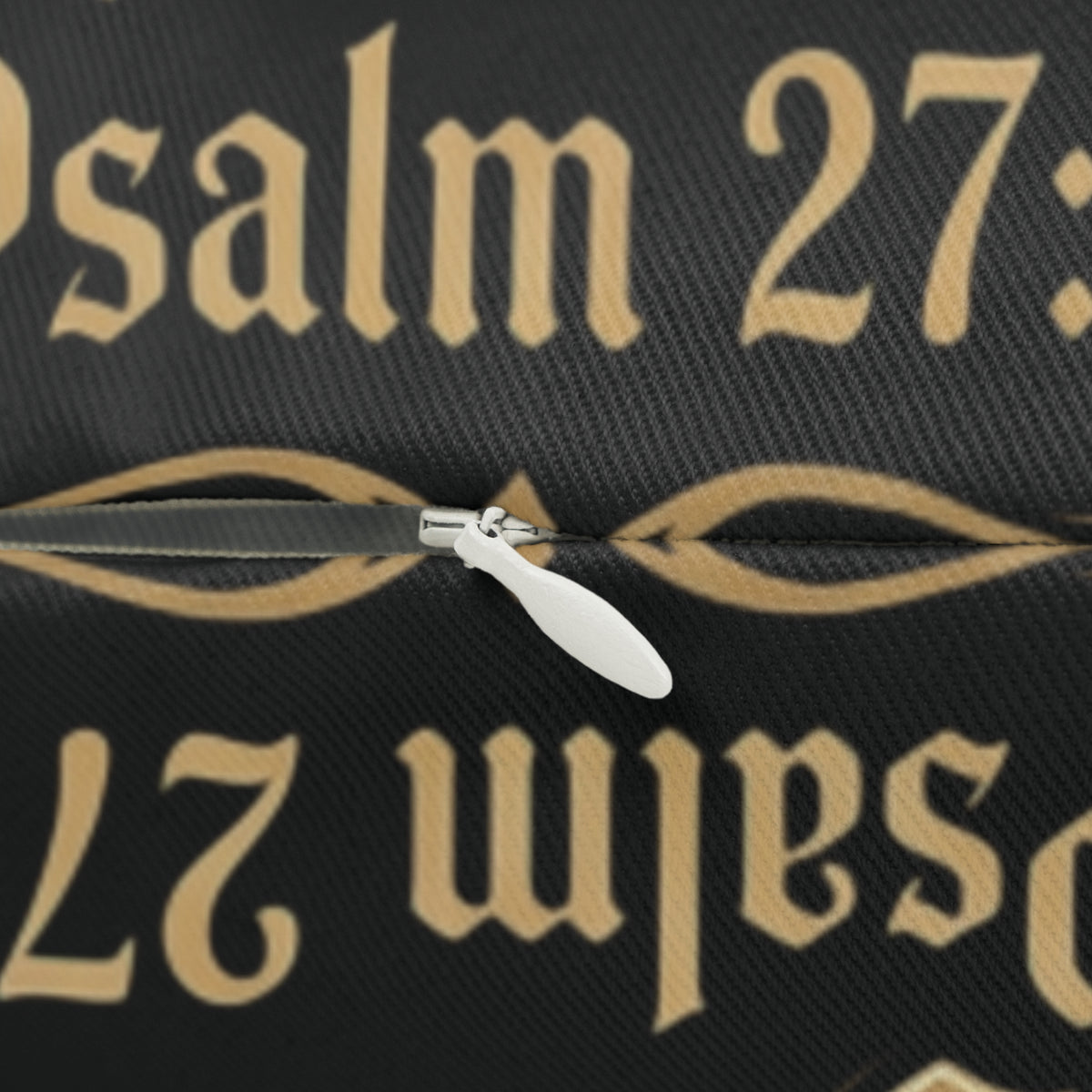 Christian Lumbar Pillow – "The Lord is My Light and My Salvation" Decorative Accent