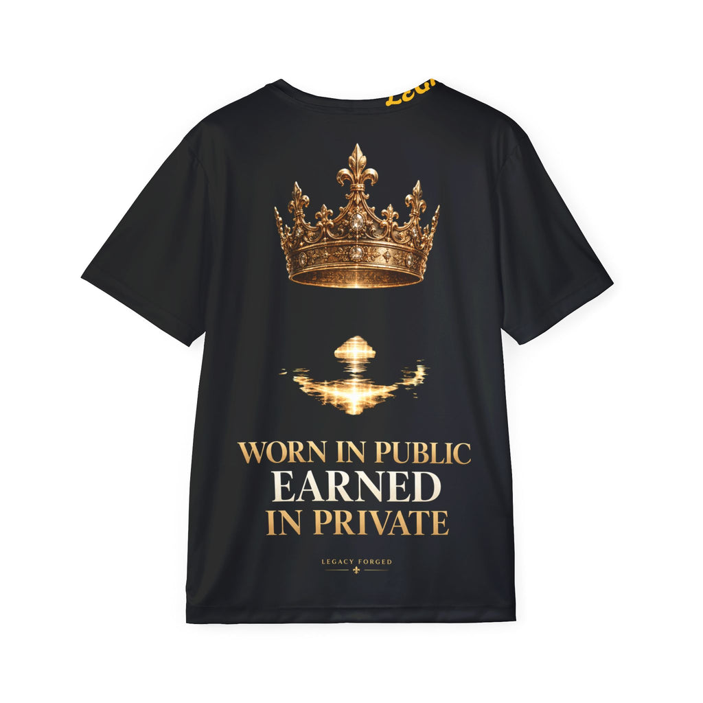 Motivational Crown Sports Jersey — "Worn in Public, Earned in Private"