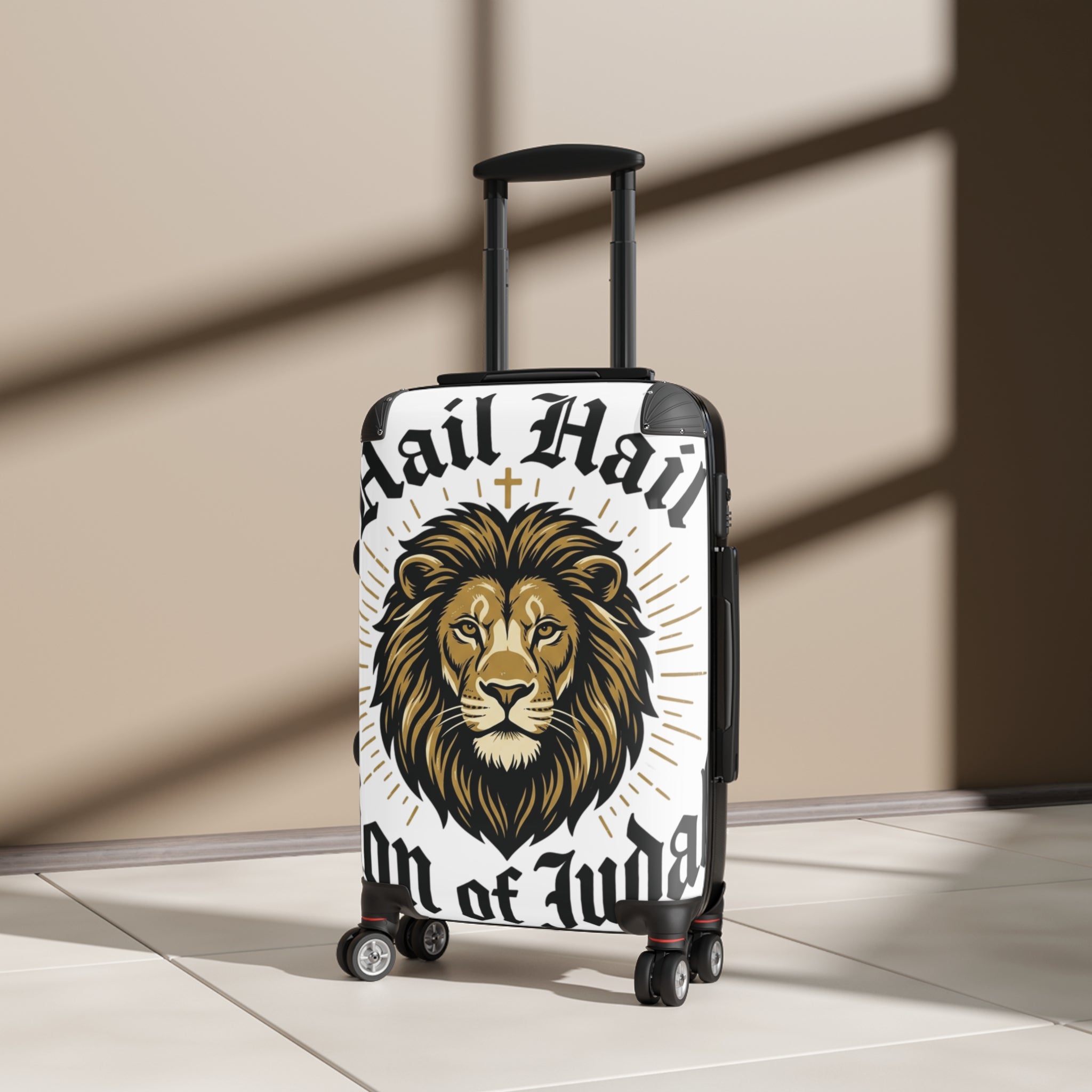 Lion of Judah Carry-On Suitcase — Bold Christian Travel Luggage with Regal Lion Design