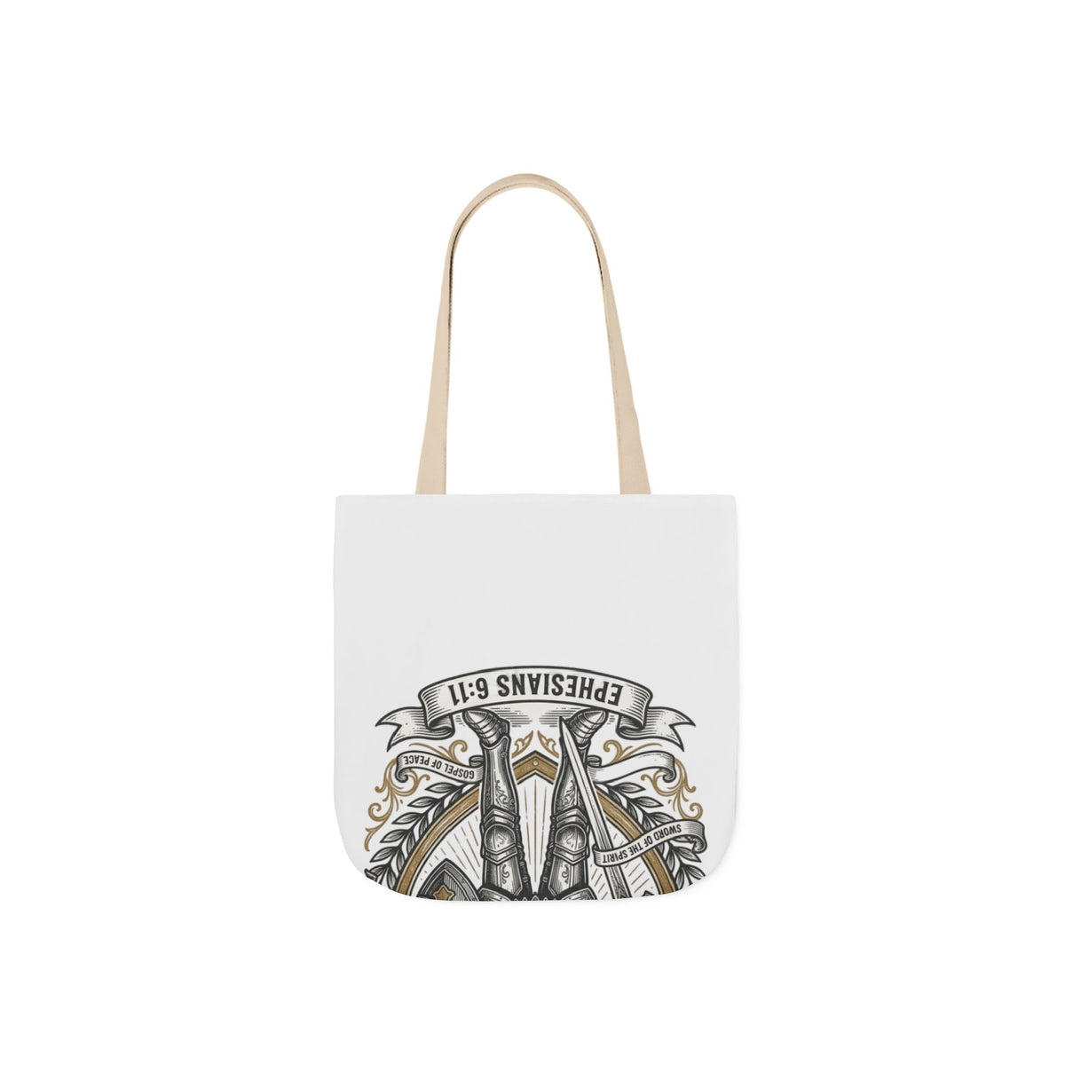 Canvas Tote - "The Full Armor of God" Knight Christian Tote Bag