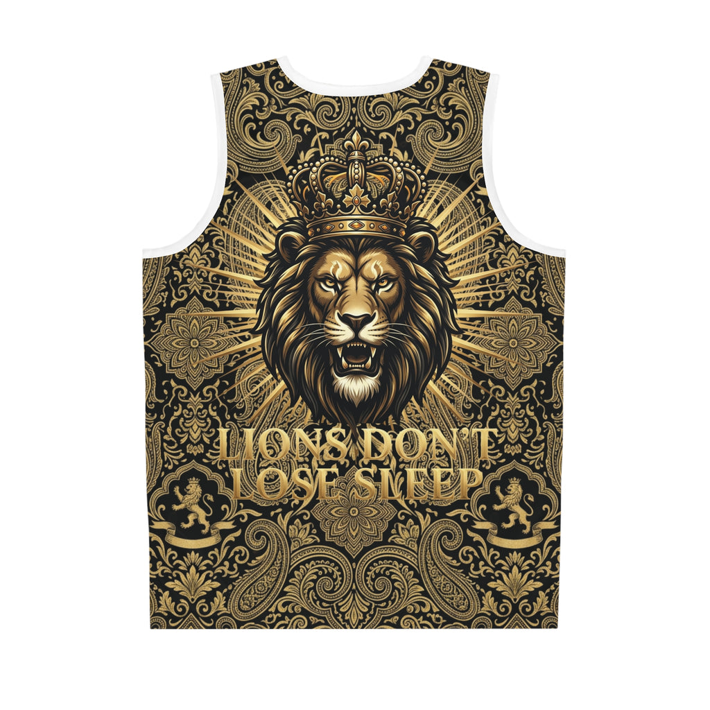 Lion Crown Basketball Jersey — "Lions Don't Lose Sleep" All-Over Print