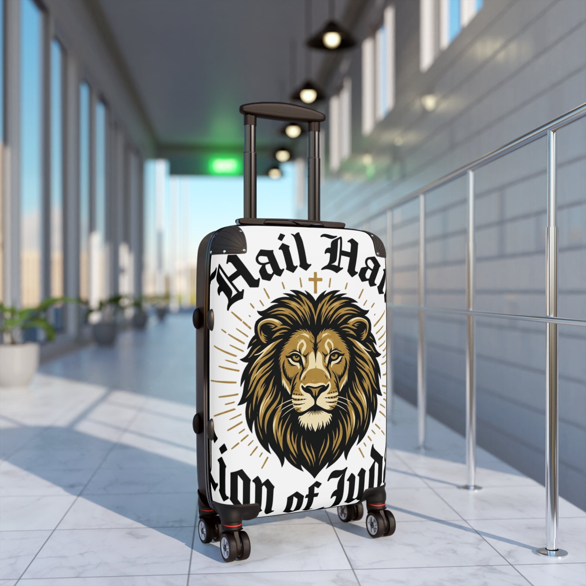 Lion of Judah Carry-On Suitcase — Bold Christian Travel Luggage with Regal Lion Design