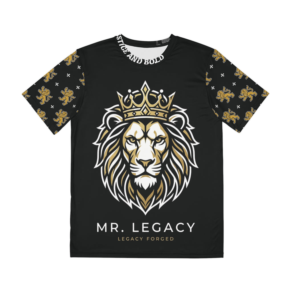 King Lion Graphic Tee — "Mr. Legacy" Crowned Lion All-Over Print