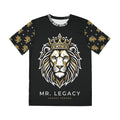King Lion Graphic Tee — "Mr. Legacy" Crowned Lion All-Over Print