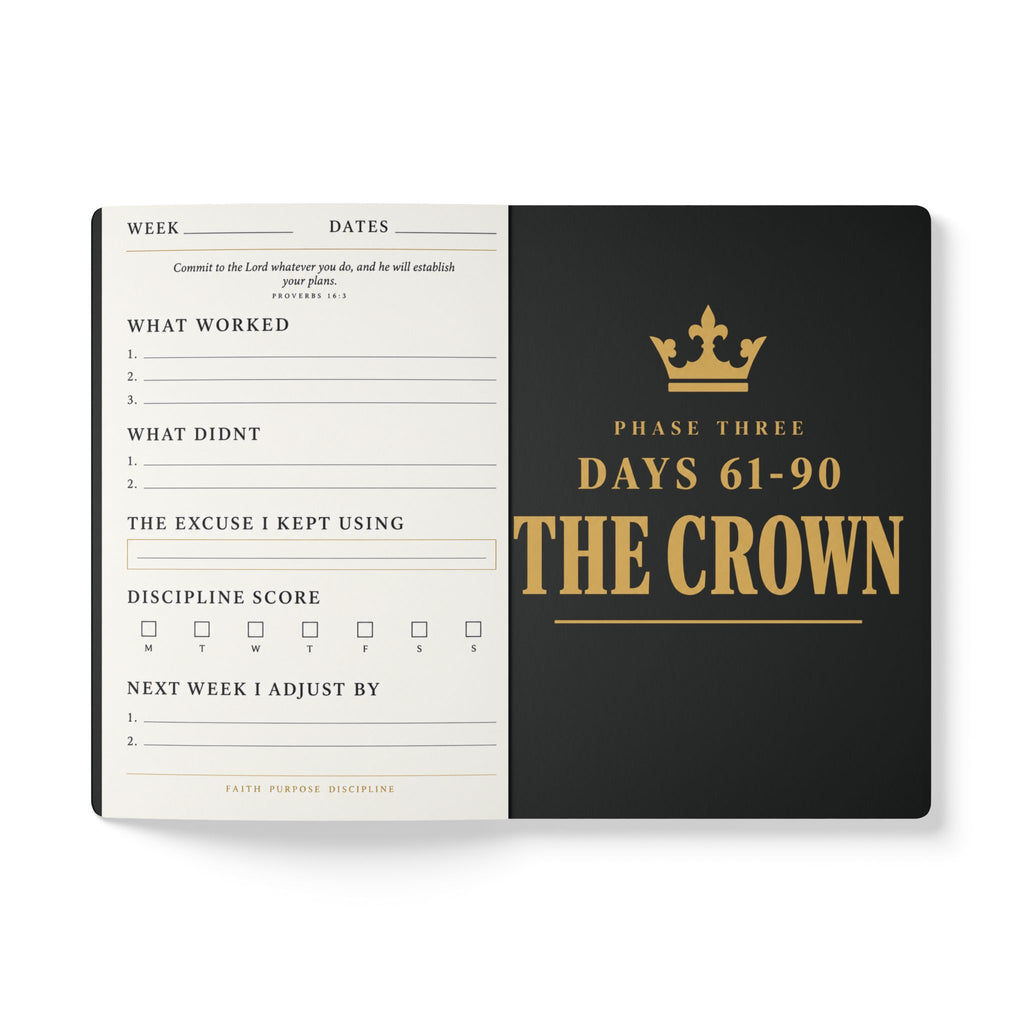 Purpose Planner Softcover Journal — 'Ninety Days, One Action a Day' Goal Planner LegacyForged™