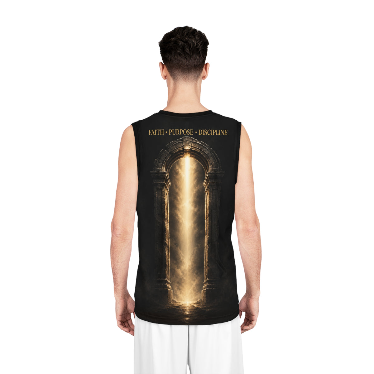 Basketball Jersey — 'Legacy Forged' Archway Design (Faith • Purpose • Discipline) LegacyForged™