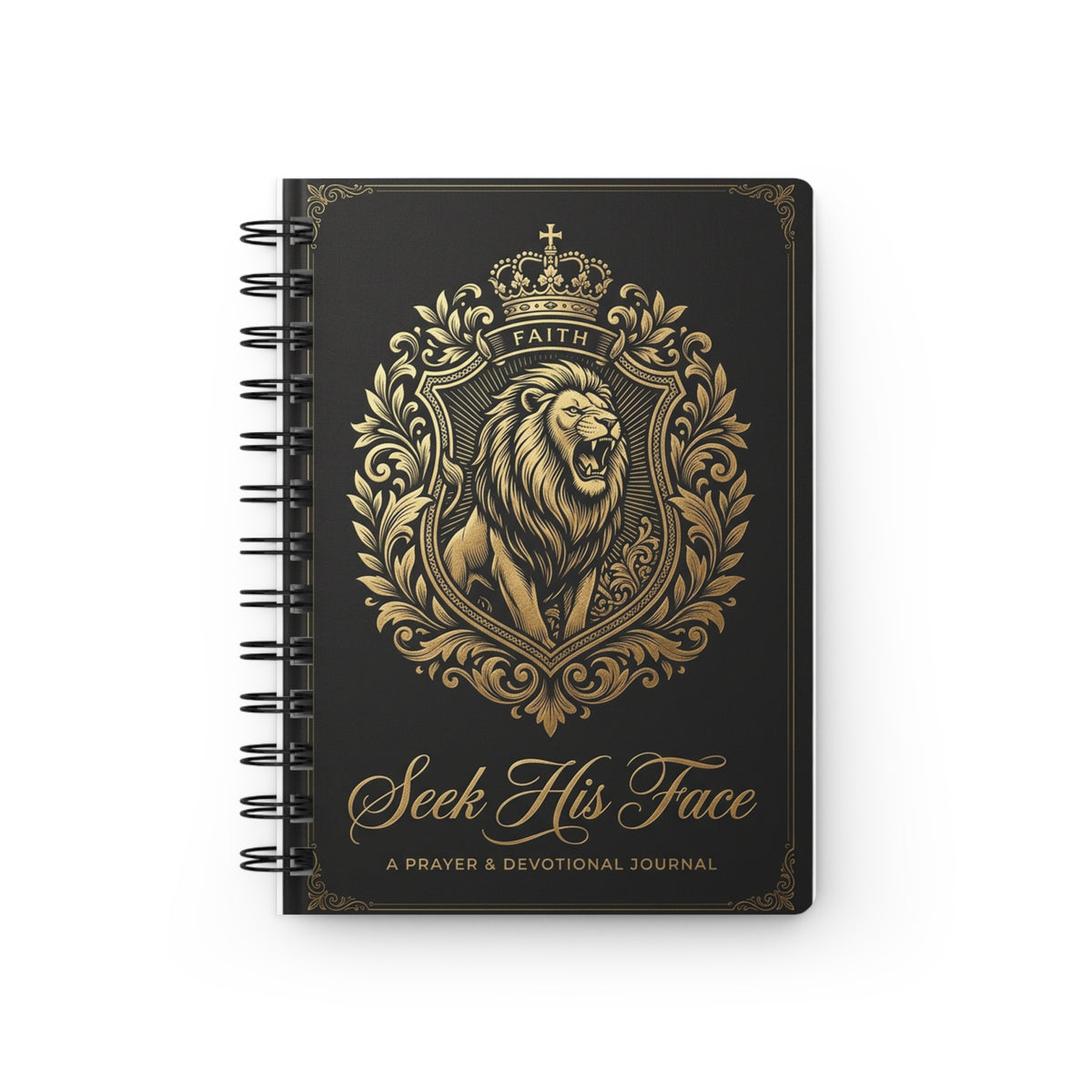 Seek His Face Prayer Journal — Spiral Bound Devotional Notebook
