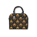 Lion Pattern Shoulder Handbag — Black & Gold Fierce Lion