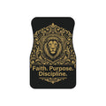 Faith Purpose Discipline Lion Car Mats — Front Seat Floor Mats (2-Pack)