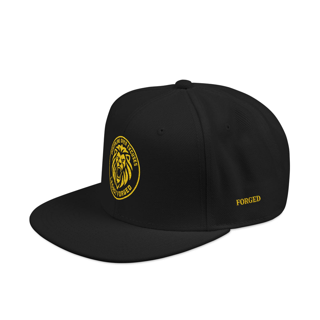 Embroidered Lion Crest Snapback Hat