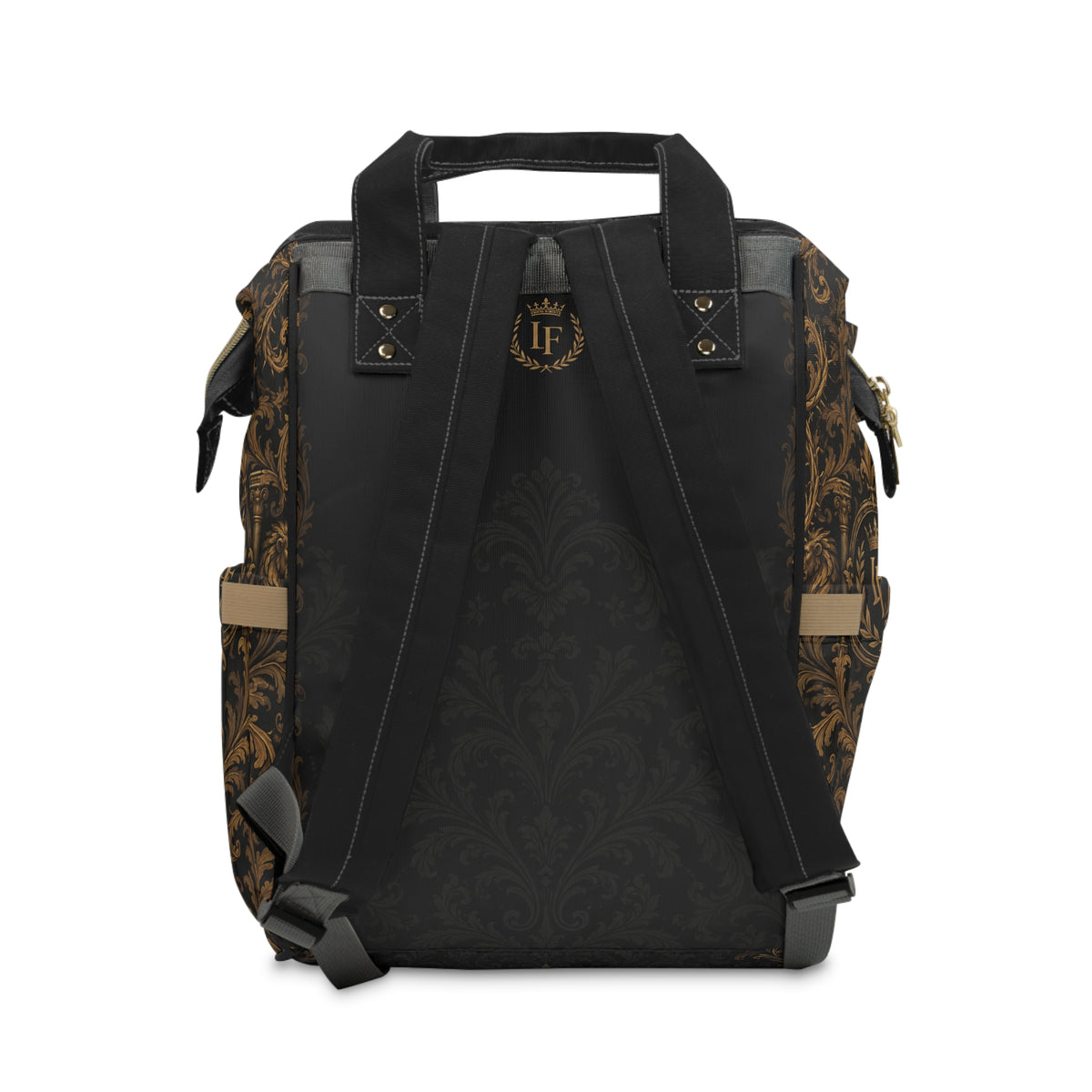 Crowned With Purpose Backpack — Regal Black & Gold LegacyForged™