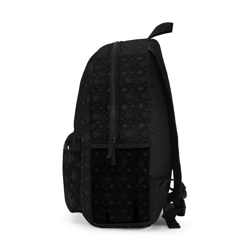 Carry Your Calling Backpack — Black Gold Lion Emblem Travel Backpack LegacyForged™