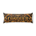 Conqueror Body Pillow – Regal Black and Gold Crown Design