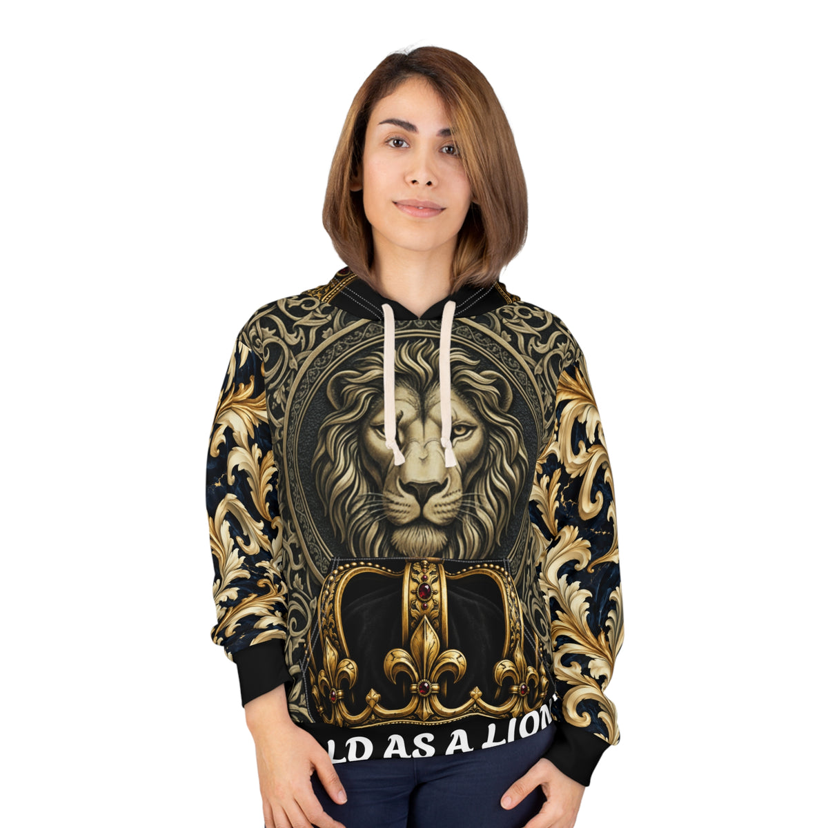 Lion Emblem Hoodie — "Be Bold as a Lion"