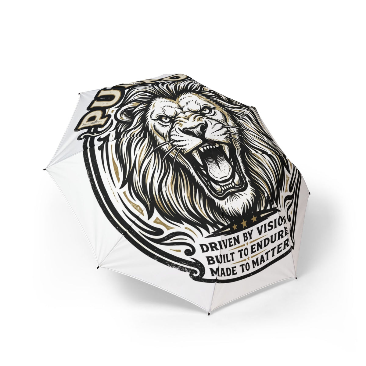 Lion Roar Semi-Automatic Foldable Umbrella – 'Driven by Vision, Built to Endure' LegacyForged™